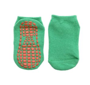 3 Pairs Adult Non-Skid Socks for Yoga Pilates Ballet Comfy Soft Slipper Socks, Green