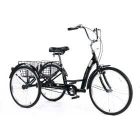 20&quot; European Adult Tricycles 3 Wheel W/Installation Tools with Low Step-Through; Large Basket; Tricycle for Adults; Women; Men