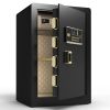 2.4 Cubic Feet Electronic Digital Security Safe with Keypad and Key for Home Office Safe Box; Suitable for Home; Office; Hotel(Black)