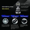 Gastokyle 9012/HIR2 LED Headlight Bulb, 60W 10000LM LED Headlights Conversion Kit 6500K Cool White,Pack of 2