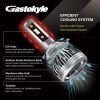 Gastokyle 9012/HIR2 LED Headlight Bulb, 60W 10000LM LED Headlights Conversion Kit 6500K Cool White,Pack of 2