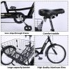 20&quot; European Adult Tricycles 3 Wheel W/Installation Tools with Low Step-Through; Large Basket; Tricycle for Adults; Women; Men
