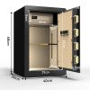 2.4 Cubic Feet Electronic Digital Security Safe with Keypad and Key for Home Office Safe Box; Suitable for Home; Office; Hotel(Black)
