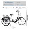 20&quot; European Adult Tricycles 3 Wheel W/Installation Tools with Low Step-Through; Large Basket; Tricycle for Adults; Women; Men