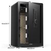 Digital Security Safe Box with alarm ; Lock Box Safe with Inner Cabinet LED Light; Home Safe for Money Jewelry Documents; black