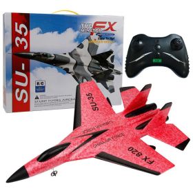 FX820 small fighter hand thrown electric remote control aircraft remote control fixed wing remote control glider model toy (Color: FX820 red)