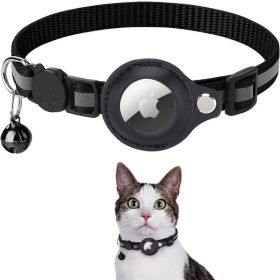 Pet GPS Finder Luminous Protective Case For Apple Air Tag Tracker Case 1 Pcs (Color: black, Type: Pet Supplies)