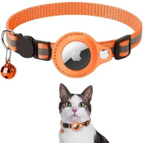 Pet GPS Finder Luminous Protective Case For Apple Air Tag Tracker Case 1 Pcs (Color: Orange, Type: Pet Supplies)