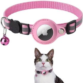 Pet GPS Finder Luminous Protective Case For Apple Air Tag Tracker Case 1 Pcs (Color: Pink, Type: Pet Supplies)