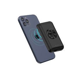 Wireless Magnetic Charger And Power Bank For iPhone 12 (Color: black)