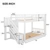 Twin over Twin Floor Bunk Bed;  Ladder with Storage